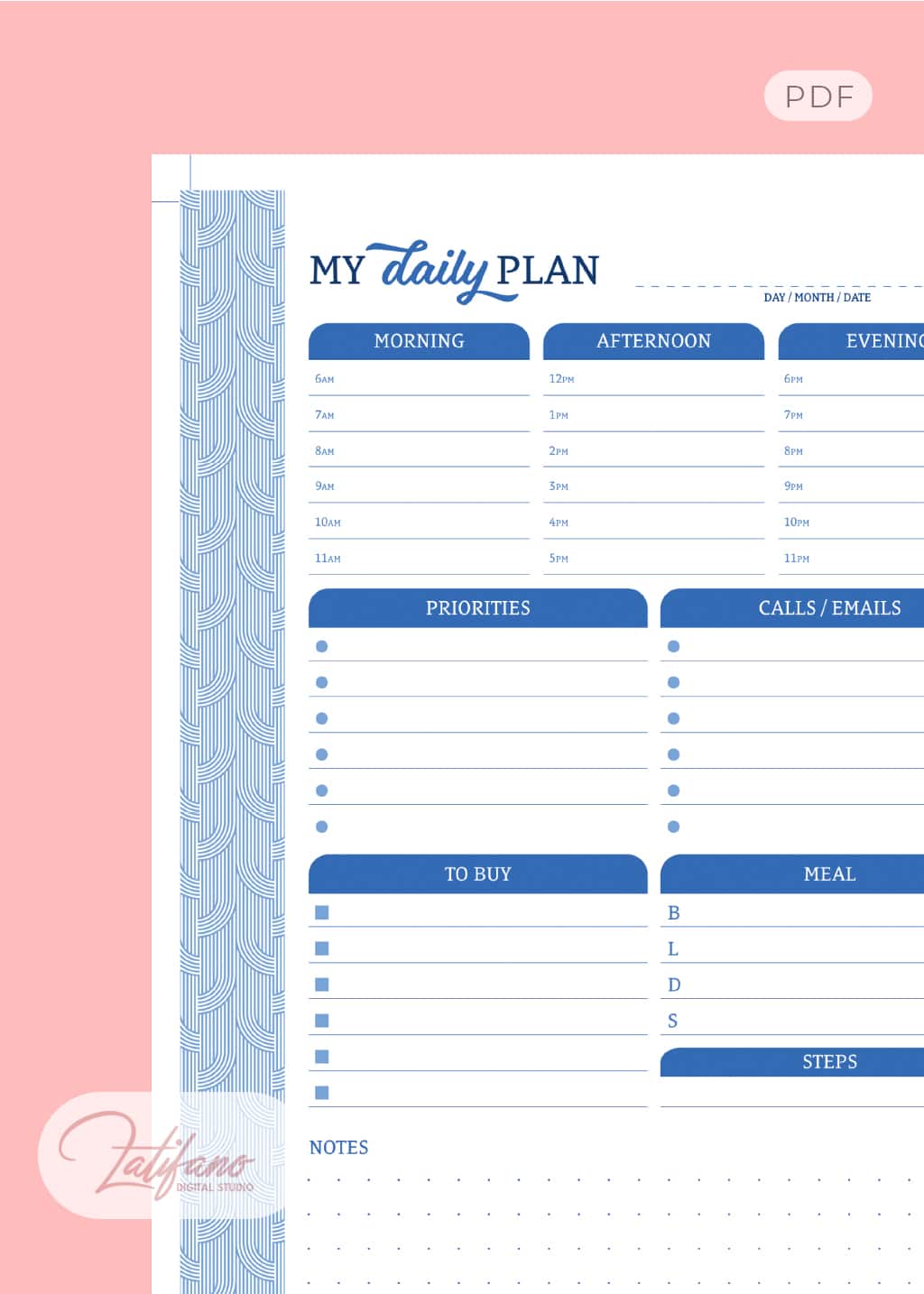 Printable Daily Work Planner A5