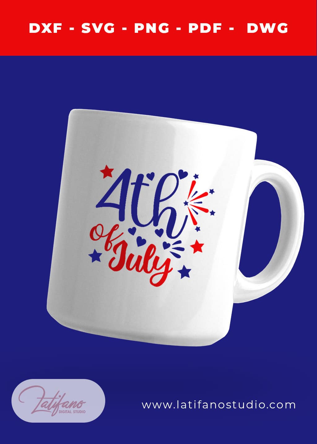 4th of July Mug design