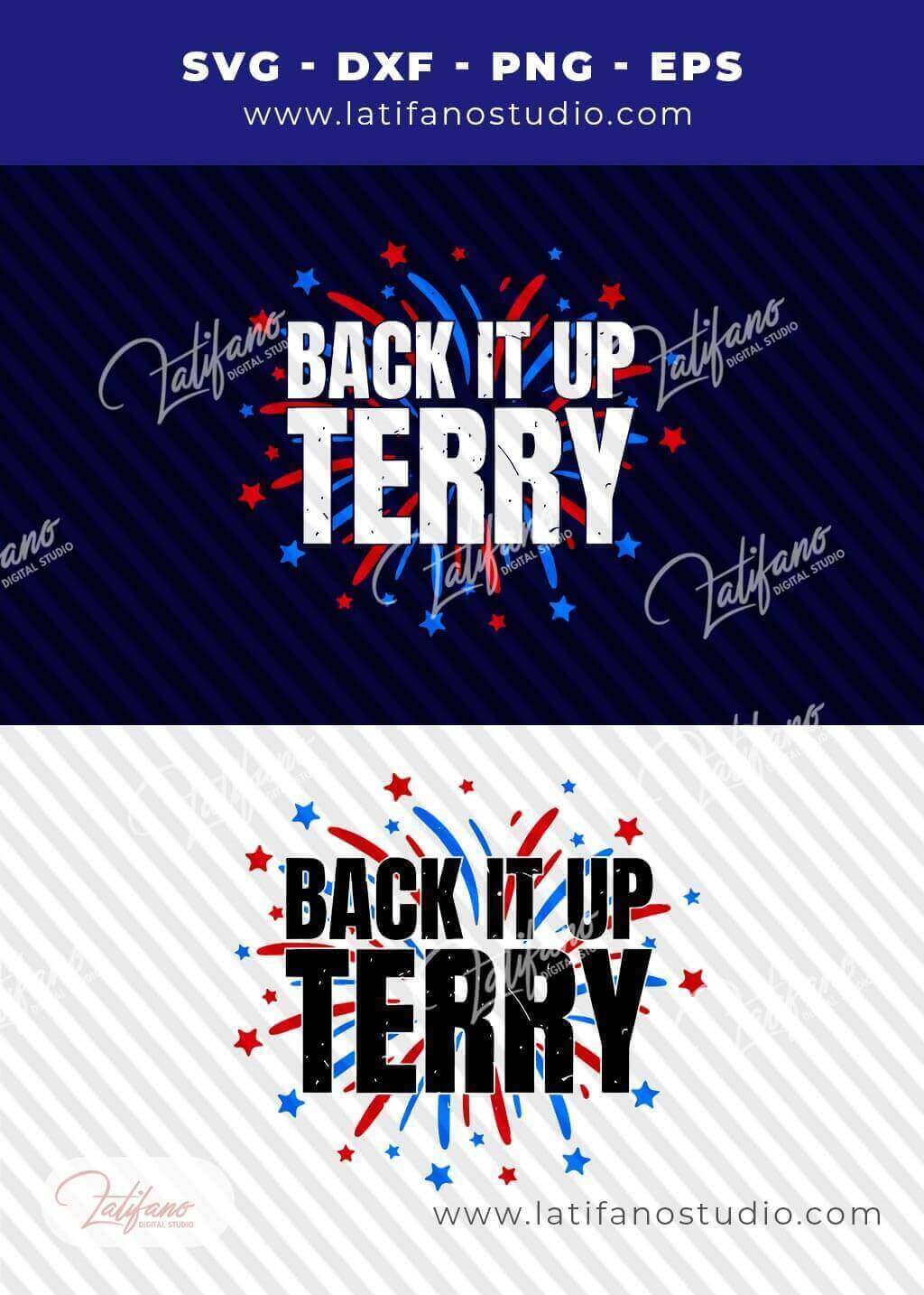 Back it up terry SVG Design