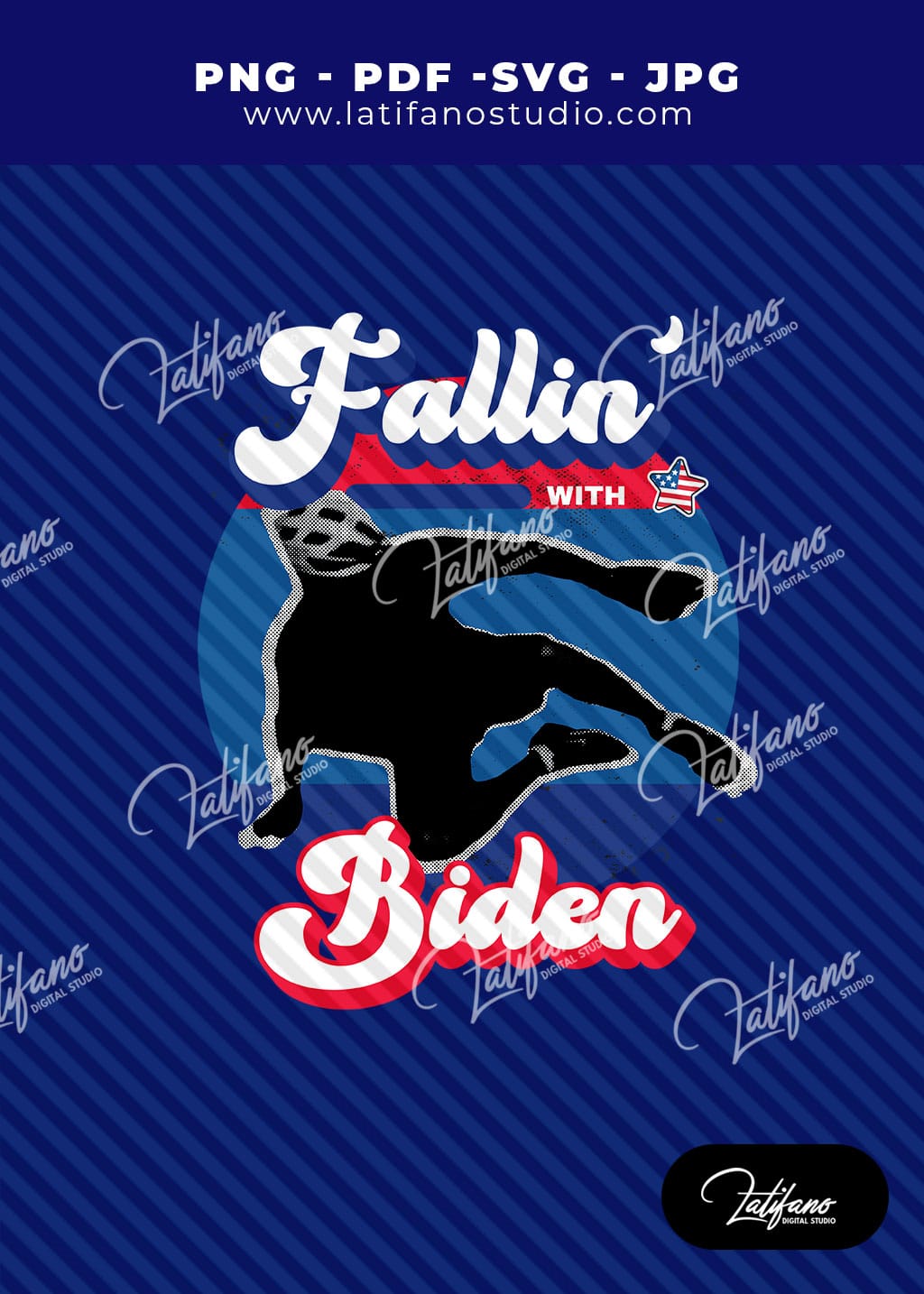 Biden falls SVG Design