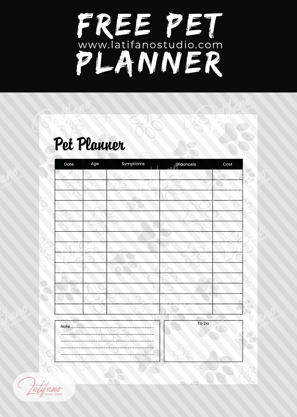 planner for pet