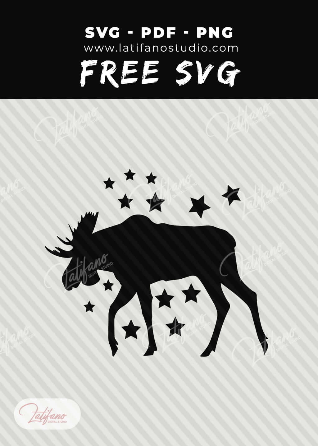 Printable moose svg free