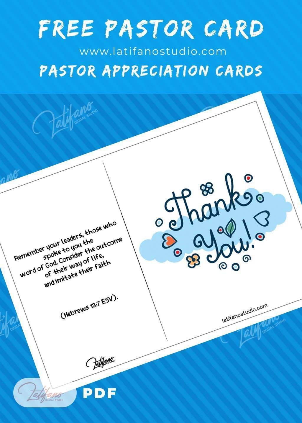 Pastor appreciation cards free printable