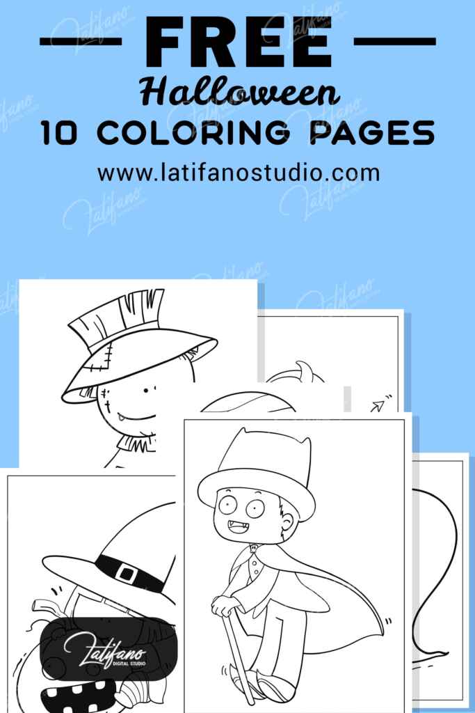Halloween coloring pages free printable scary
