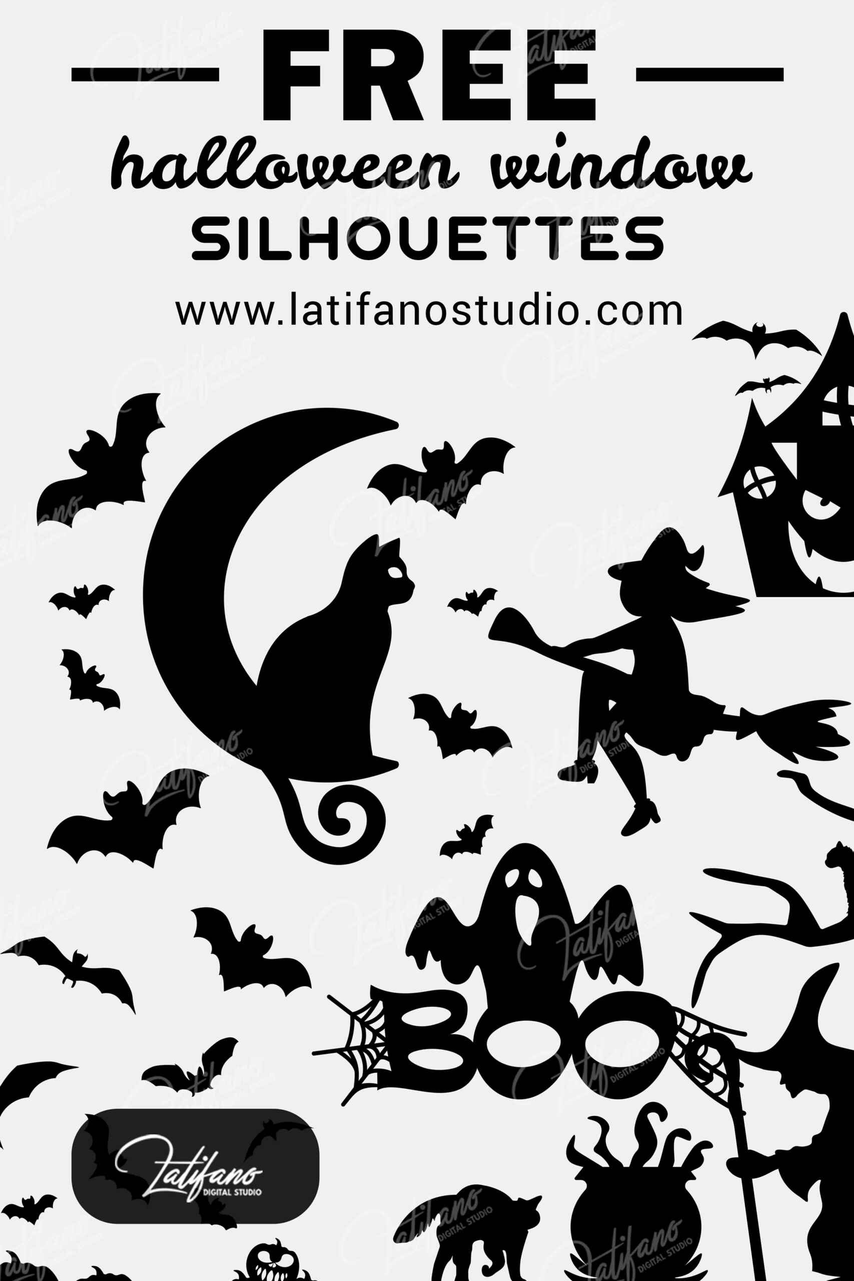 Free Printable Halloween window decor diy