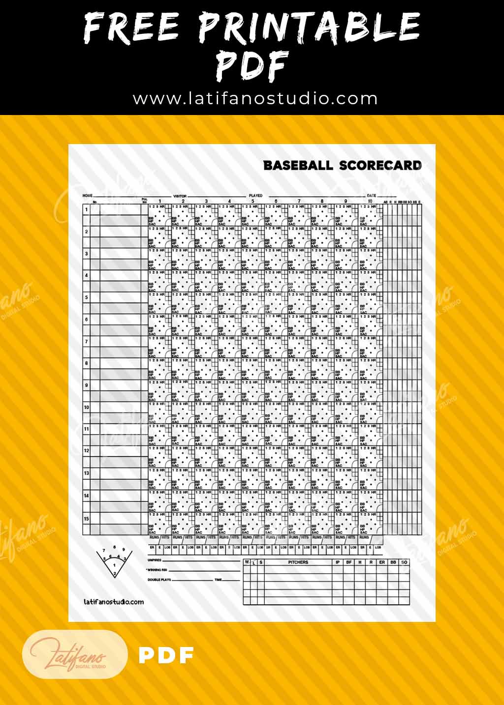 Free Printable Rawlings Baseball Scorecard Printable Rawlings