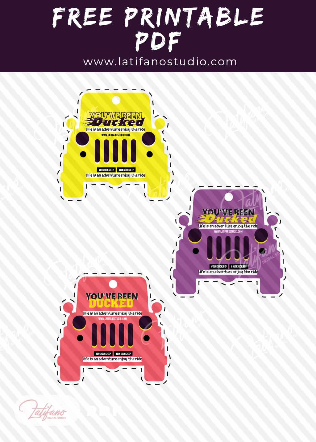 jeep wrangler printable editable free printable duck duck jeep tags