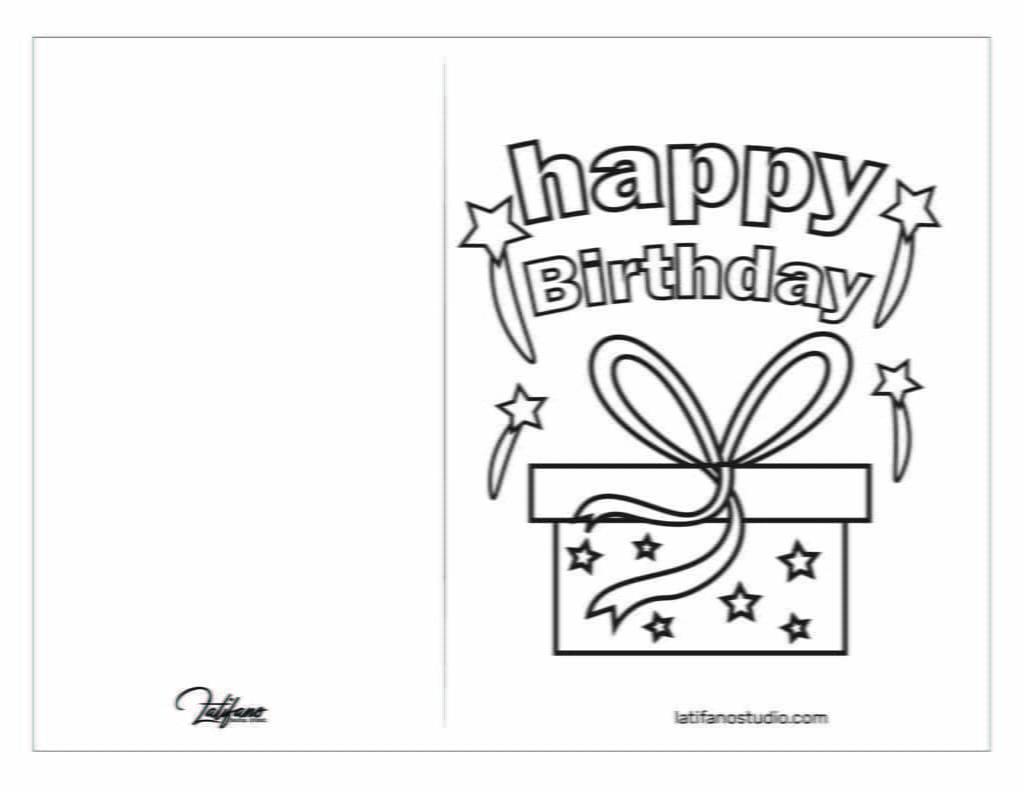 happy birthday free printable birthday cards to color