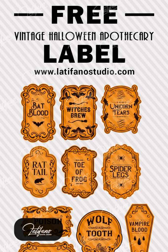 free printable apothecary labels for halloween