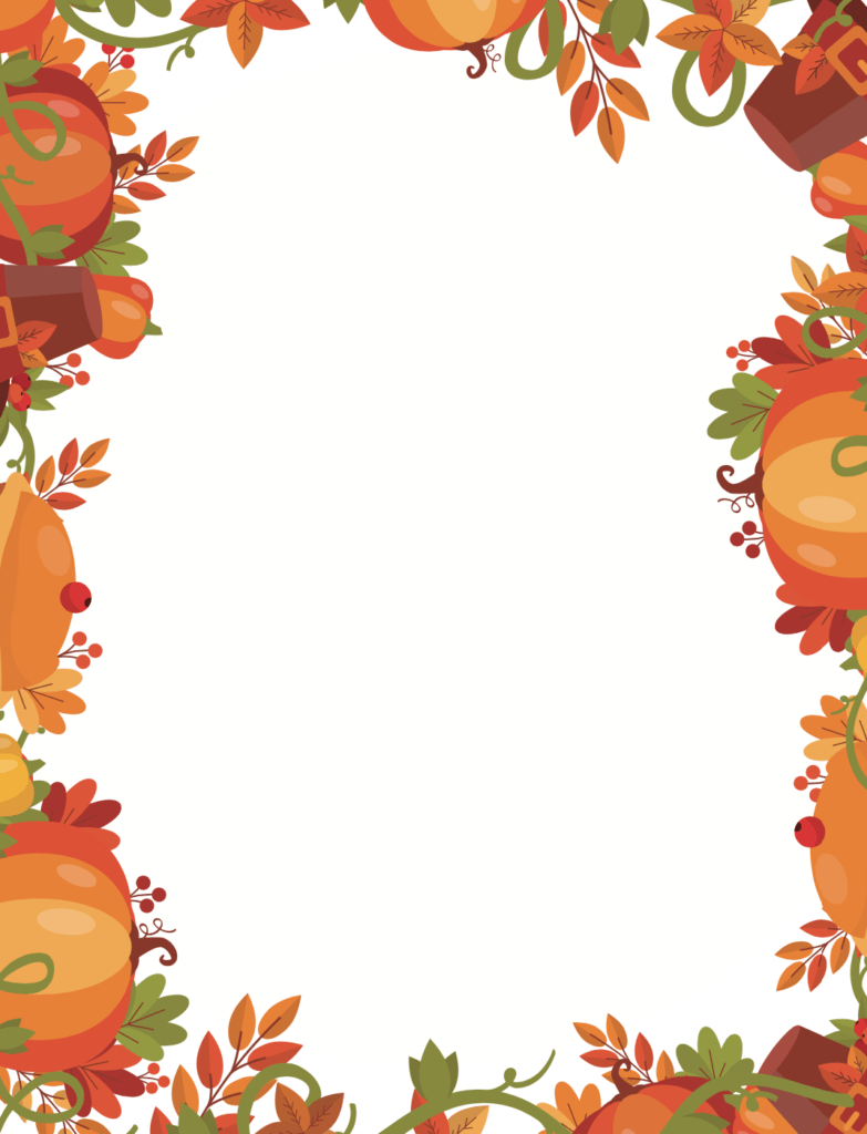 Free Printable thanksgiving border - Free printables coloring pages and ...