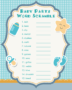 Baby shower word scramble printable - Free download