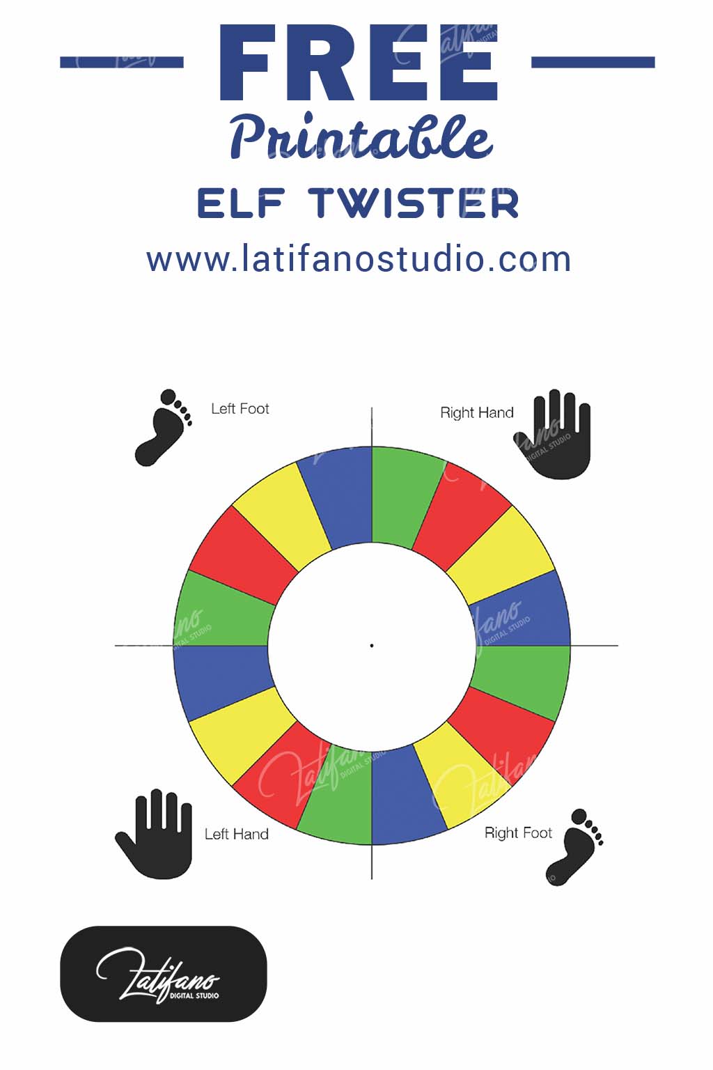 download your free Elf twister printable