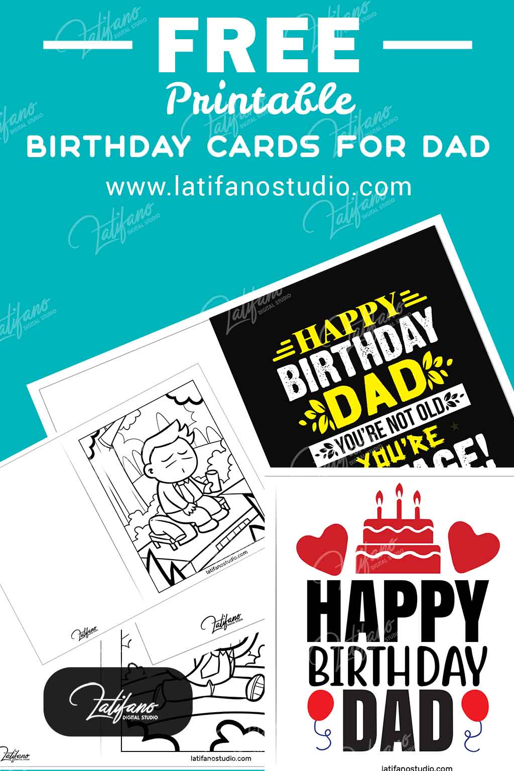Free Printable birthday cards for dad PDF Birthday cards Free Printable birthday cards for dad PDF Birthday cards