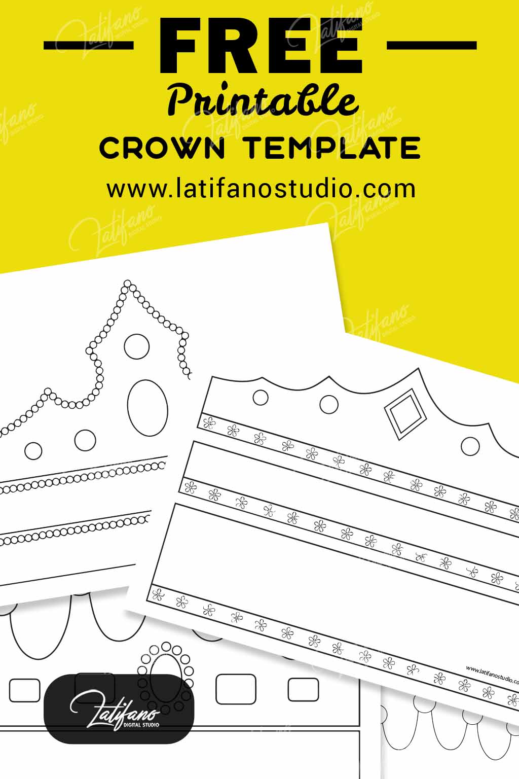 Free printable template crown