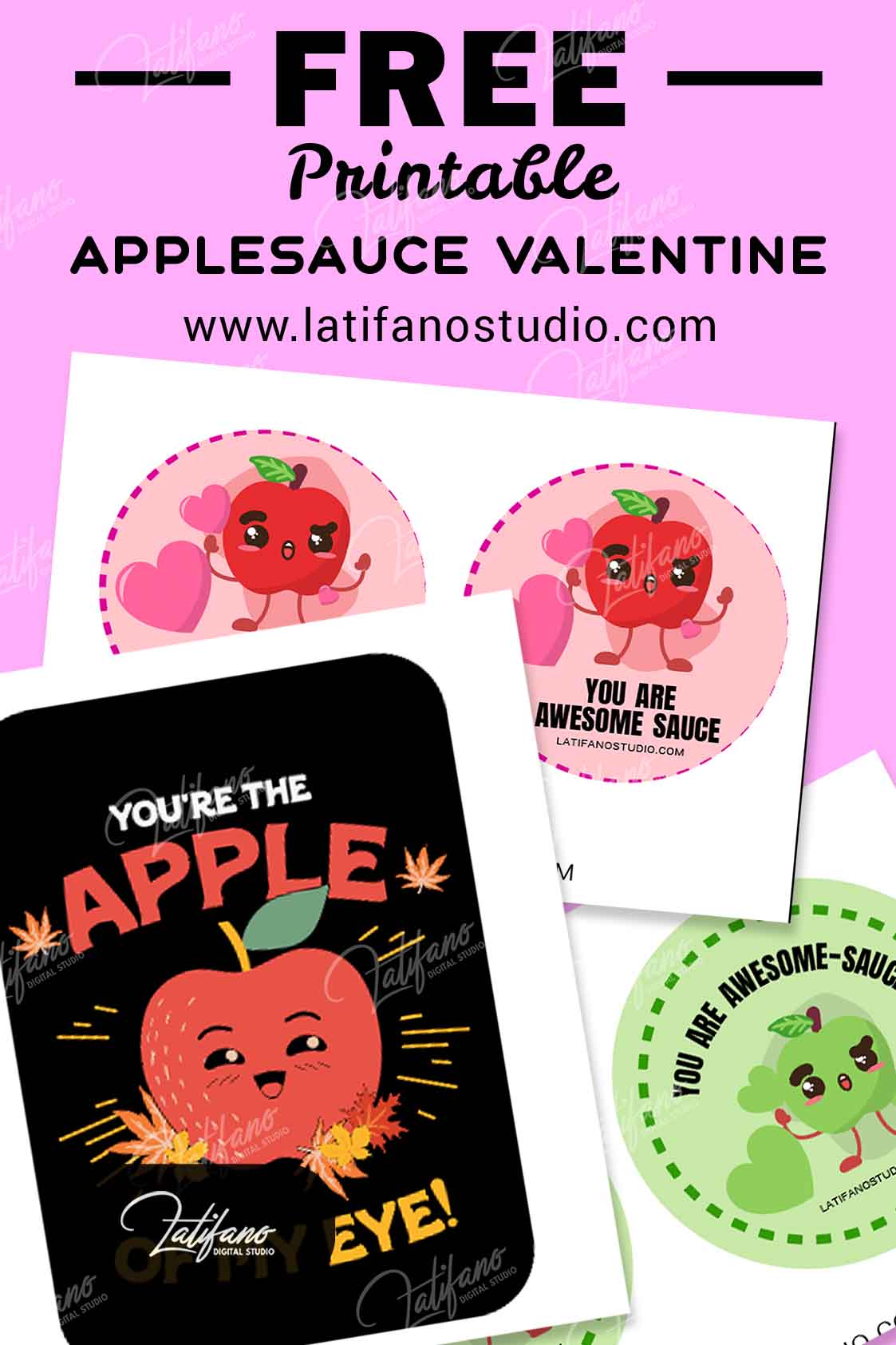applesauce pouch valentines free printable