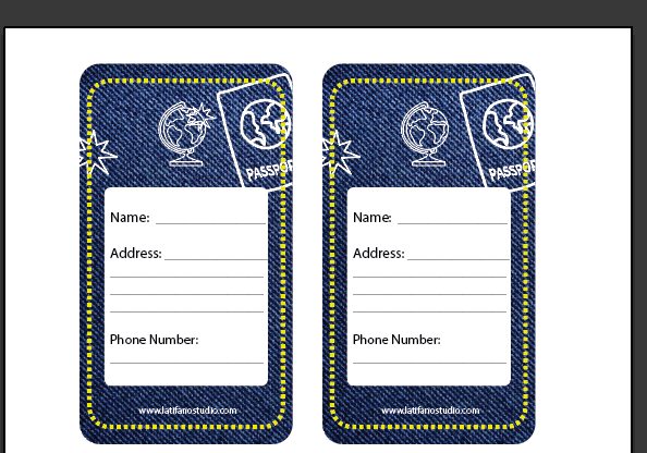 jean tags-Printable tags for luggage