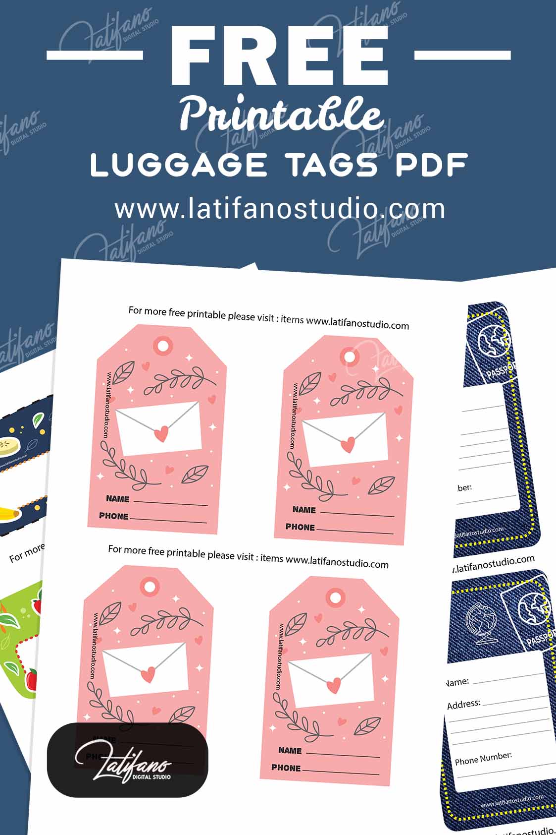 free printable luggage tags