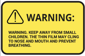 HouseLabels Suffocation Warning Stickers – 2x2 Inch – 40 Rolls Of 500 Labels – FBA Approved