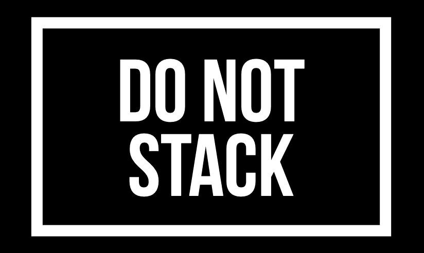 free download Black printable do not stack labels