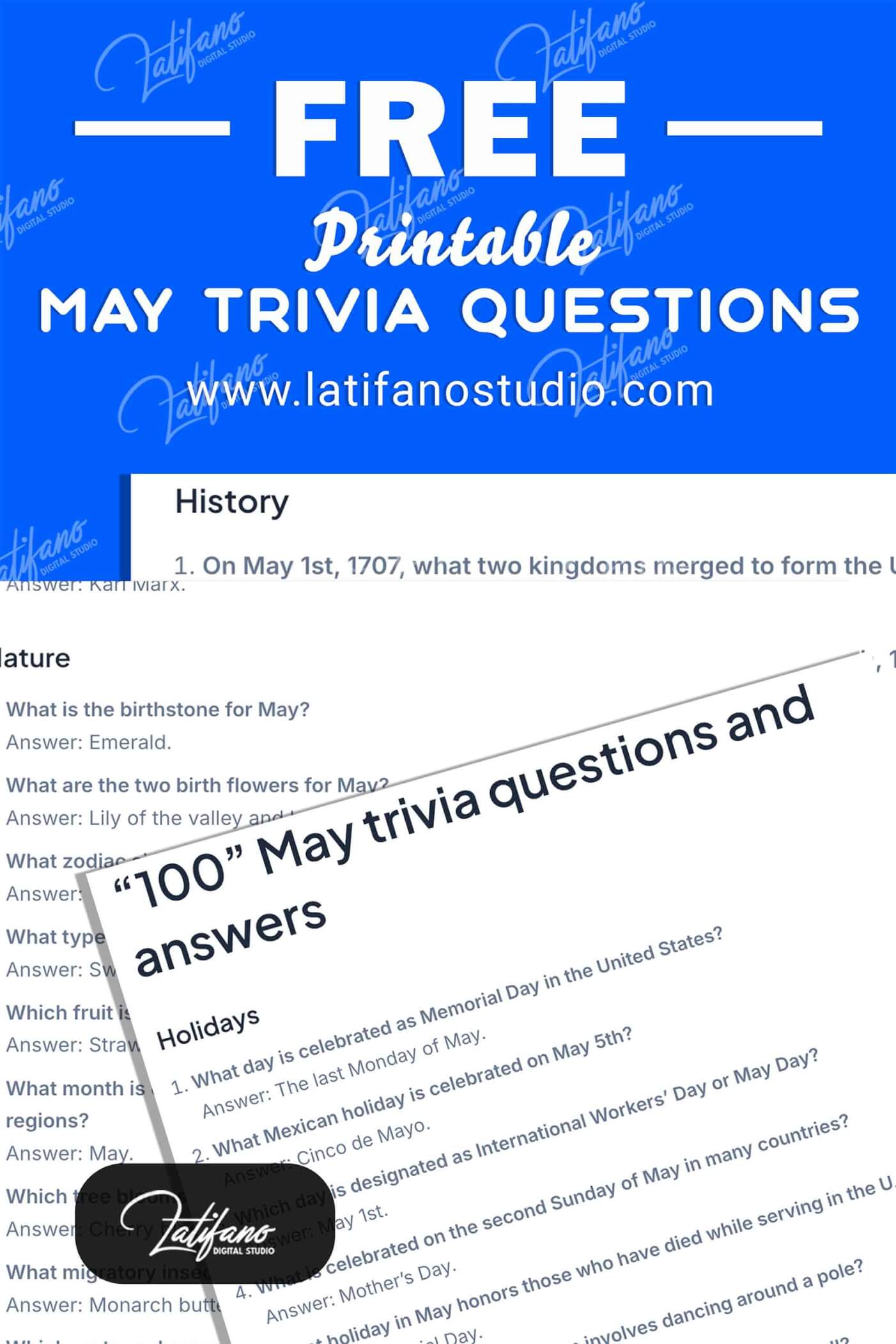 printable may trivia questions and answers